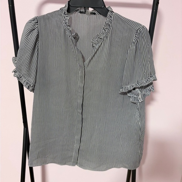 Tahari Tops - Tahari Black and White Striped Women's Blouse L